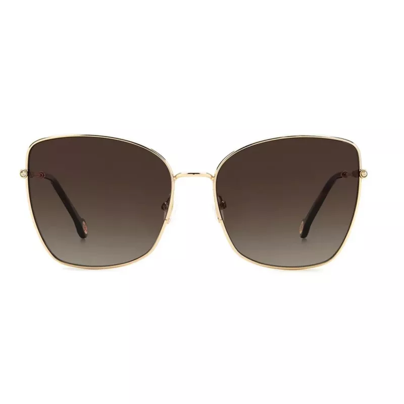 CAROLINA HERRERA HER0133S000 Damen-Sonnenbrille - Schwarzer Acetatrahmen, graue Gradientengläser, 59 mm