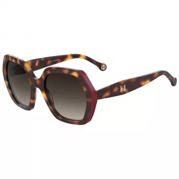 CAROLINA HERRERA HER0181SO63 Damen Butterfly-Sonnenbrille Havana Braun Verlauf 55mm