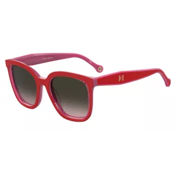 Carolina Herrera HER0225GS45X Damen-Sonnenbrille, Havanna-Acetatrahmen, graue Verlaufsgläser, 54 mm