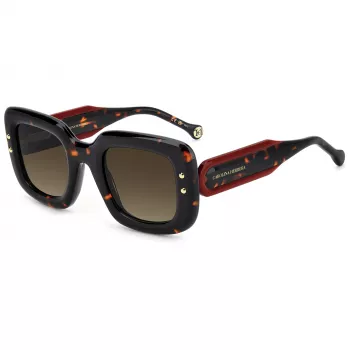CAROLINA HERRERA HER0313S086 Damen-Sonnenbrille Havana/Schildpatt Braun Verlauf 49mm