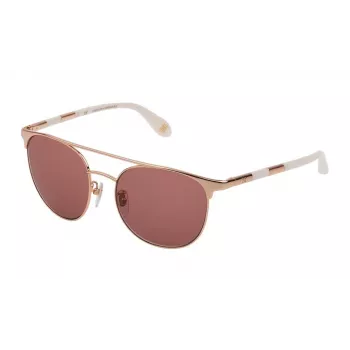 CAROLINA HERRERA NY Damen-Sonnenbrille SHN051M5408FC - Braun Havana Acetat eckiger Rahmen mit braunen Gradientengläsern 54/18/140 mm