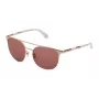 CAROLINA HERRERA NY Damen-Sonnenbrille SHN051M5408FC - Braun Havana Acetat eckiger Rahmen mit braunen Gradientengläsern 54/18/140 mm