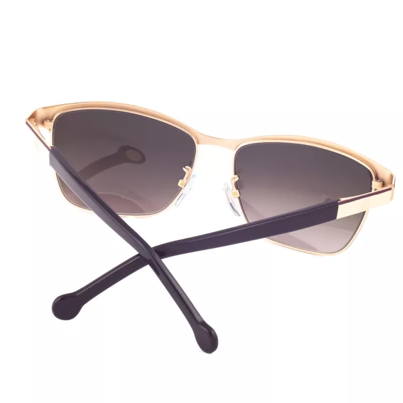 CAROLINA HERRERA SHE069560SL3 Damen-Sonnenbrille - Havanna-Acetat-Rahmen, braune Gradientengläser, 56 mm
