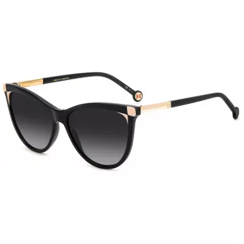 CAROLINA HERRERA Damen-Sonnenbrille HER0141SKDX - Quadratischer Acetatrahmen, Verlaufsgläser, UV400-Schutz, 57 mm