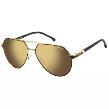CARRERA 1067/SI Herren-Sonnenbrille - Pilot Square Rahmen, schwarzes Acetat, graue Polycarbonat-Gläser, UV400-Schutz, 62mm Glas, 14mm Steg, 145mm Bügel