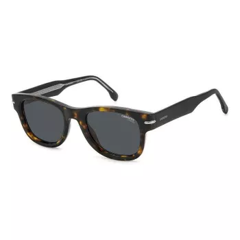 CARRERA 330S/S 86 Herren-Sonnenbrille - Schwarzer Propionat-Rahmen, graue Polycarbonat-Glaser, 50/22/150 mm, UV400