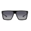 CARRERA 4019/S8 Rechteckige Sonnenbrille für Herren - Schwarzer Acetatrahmen mit grauen Polycarbonatgläsern - 58/16/145 mm