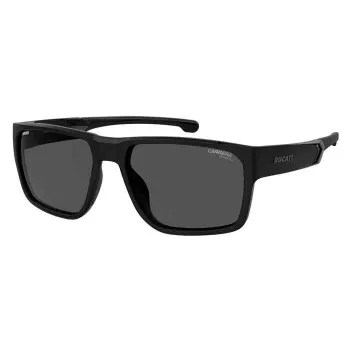 Carrera Ducati Herren-Sonnenbrille CARDUC029S807 - Schwarzer Rahmen, graue Gläser, 59 mm