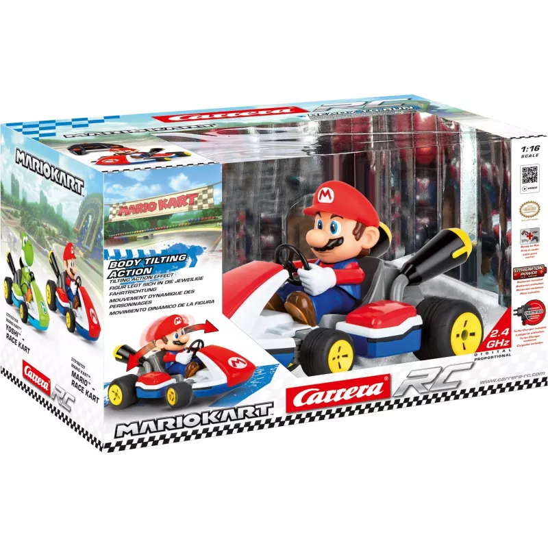 Carrera RC Mario Kart - Mario Race Kart mit Sound Rot/Blau, 1:16