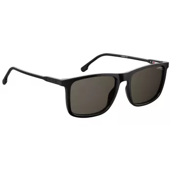 CARRERA Unisex Sonnenbrille 231-S-807-IR (55/18/145 mm) Schwarzer Acetatrahmen Grau Silber verspiegelte Gläser