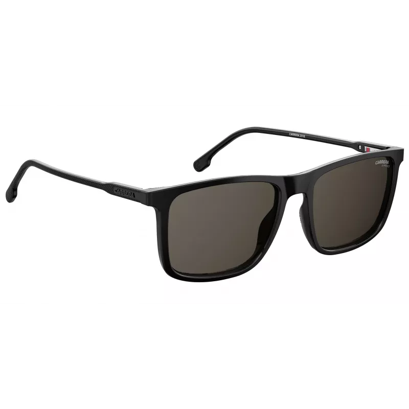 CARRERA Unisex Sonnenbrille 231-S-807-IR (55/18/145 mm) Schwarzer Acetatrahmen Grau Silber verspiegelte Gläser