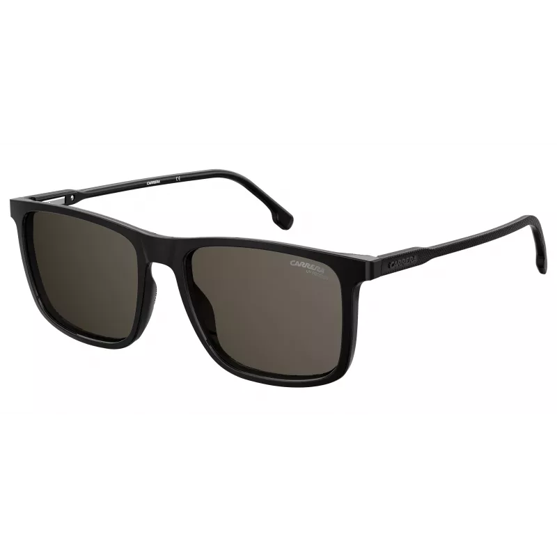 CARRERA Unisex Sonnenbrille 231-S-807-IR (55/18/145 mm) Schwarzer Acetatrahmen Grau Silber verspiegelte Gläser