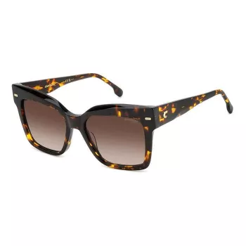 CARRERA Damen-Sonnenbrille ARRERA3037S8 Eckiger schwarzer Rahmen, grau verlaufende Gläser, 54/17/140 mm