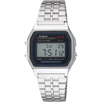 CASIO A-159WA-N1 Unisex Digital-Quarzuhr, 33 mm, Silber/Grau