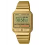 CASIO A120WEG-9AEF Damen Vintage Digitaluhr, 33,5 mm, Goldton