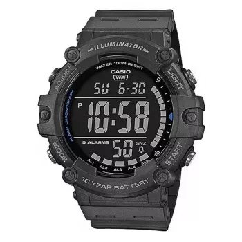 Casio AE-1500WH-8BVEF Herren-Digitaluhr – Harzarmband, 100m wasserdicht, Weltzeit