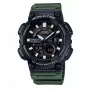 CASIO AEQ-110W-3A Herren Analog-Digital Uhr, 52,2 mm, grünes Resinband