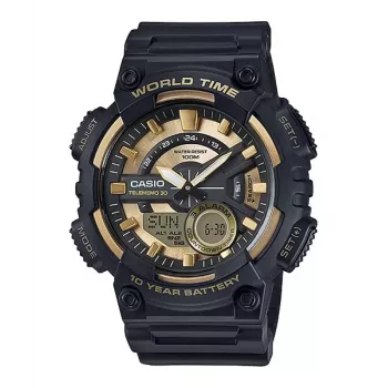 CASIO AEQ110BW-9AVDF Herren Analog-Digital Uhr, 52,2 mm, Schwarz/Weiß