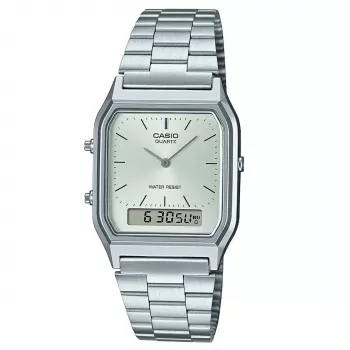 CASIO AQ-230A-7A Unisex Analog-Digital Uhr, 38,8 mm, Edelstahlband