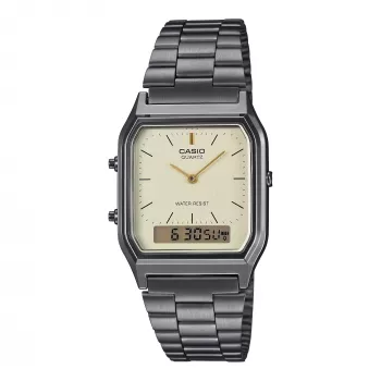 CASIO AQ-230GG-9A Unisex Analog-Digital Uhr, 38,8 mm, Gunmetal und Gold-Ton