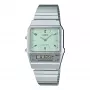 CASIO AQ-800E-3AEF Unisex Digital-Analog Uhr 32mm grünes Zifferblatt silbernes Edelstahl