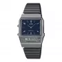 CASIO AQ-800EB-2AEF Unisex Analog-Digital Uhr, 32mm, blaues Zifferblatt, silbernes Mesh-Armband