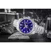 CASIO Edifice EFR-574D-2AVUEF Herren Analog Quarz Uhr, 42,3 mm, Blaues Zifferblatt, Edelstahl Armband