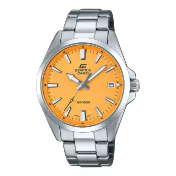 CASIO Edifice EFV100D-9AVUEF Herren Analog Quarzuhr 42mm Edelstahl Schwarzes Zifferblatt Goldakzente