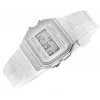 Casio F-91WS-7DF Digitaluhr – Transparentes weißes Resin-Gehäuse, Unisex, Quarz, LED-Hintergrundbeleuchtung, wasserdicht bis 3 ATM