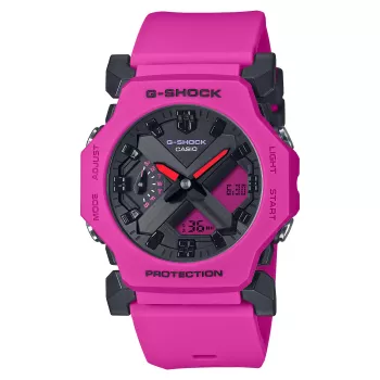 CASIO G-Shock GA-2300-4AER Damen Analog-Digital Uhr, 42,1 mm, Orange Resin