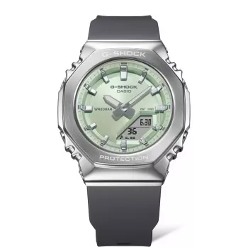 CASIO G-SHOCK Damen GM-S2110-3AER Analog-Digital Uhr 42,9mm Grün Resin/Edelstahl