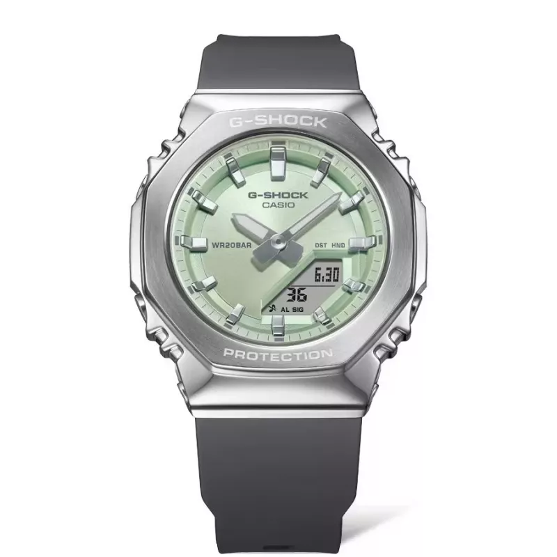 CASIO G-SHOCK Damen GM-S2110-3AER Analog-Digital Uhr 42,9mm Grün Resin/Edelstahl