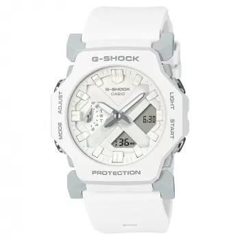 CASIO GA-2300-7AER Damen Analog-Digital Uhr, 42,9 mm, weißes Resin