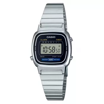 CASIO LA-670WD-1DF Damen-Digitaluhr Silber Edelstahl 24mm