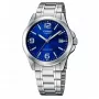 CASIO LTP-1215A-2A Damen Analog Quarzuhr 28mm blaues Zifferblatt Edelstahl