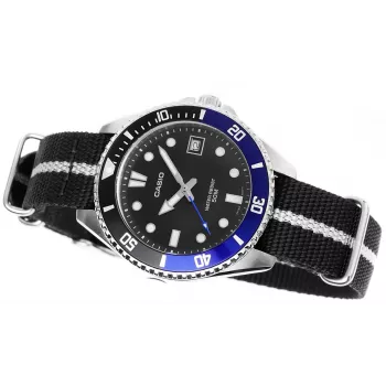 Casio MDV-10C-1A2VEF Herren Taucheruhr Schwarz Edelstahl Resin