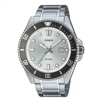 CASIO MDV107D7AVDF Herren Taucheruhr 44,2 mm Edelstahl weißes Zifferblatt
