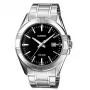 CASIO Herren Analoguhr MTP-1308D-1A Edelstahlarmband 43,8 mm schwarzes Zifferblatt