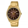 Casio Herren Analoguhr MTP1302PGC5AV Edelstahl mit braunem Zifferblatt und Roségold-Ton