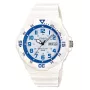 CASIO MRW-200HC-7B2 Unisex Analog Quarzuhr mit schwarzem Resin-Armband, weißem Zifferblatt, 44,6 mm Gehäuse