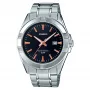 CASIO MTP-1308D-1A2 Herren Analog Quarzuhr, 48,9 mm, schwarzes Zifferblatt, silbernes Edelstahlband