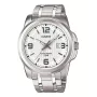 CASIO MTP-1314D-7A Herren Analog Quarzuhr Edelstahl Silbernes Zifferblatt 44,9 mm