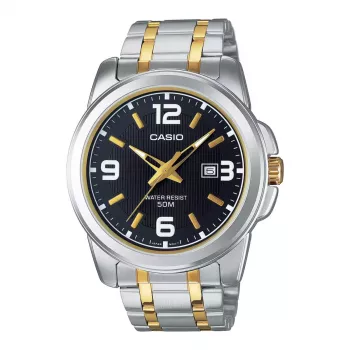 CASIO MTP-1314SG-1A Herren Analog Quarz Edelstahl Uhr 44,9mm
