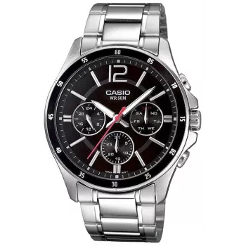Casio MTP-1374D-1AV Herren Analog Quarzuhr Edelstahl 43,5 mm
