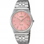 Casio MTP-B145D-4AVEF Herren Analog Quarzuhr mit Edelstahlband, Lachsfarbenem Zifferblatt, Silbernem Gehäuse, 50m Wasserdichtigkeit