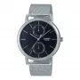 CASIO MTP-B310M-1AVEF Unisex Analog-Quarzuhr, Edelstahl-Meshband, 50 m wasserdicht