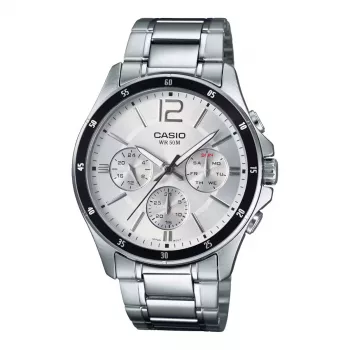 CASIO MTP1374D7AVDF Herren Analog Quarz Edelstahl Uhr 47mm