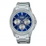 CASIO MTP1375PD2A1V Herren Analog Quarzuhr 43,8 mm Edelstahl Blaues Zifferblatt