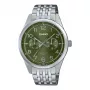 CASIO MTPE340D3AVDF Herren Analog Quarz Uhr 42mm Edelstahl grünes Zifferblatt