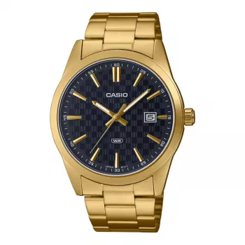 CASIO MTPVD03G1AUDF Herren Analog Quarzuhr 42mm Edelstahl Goldton